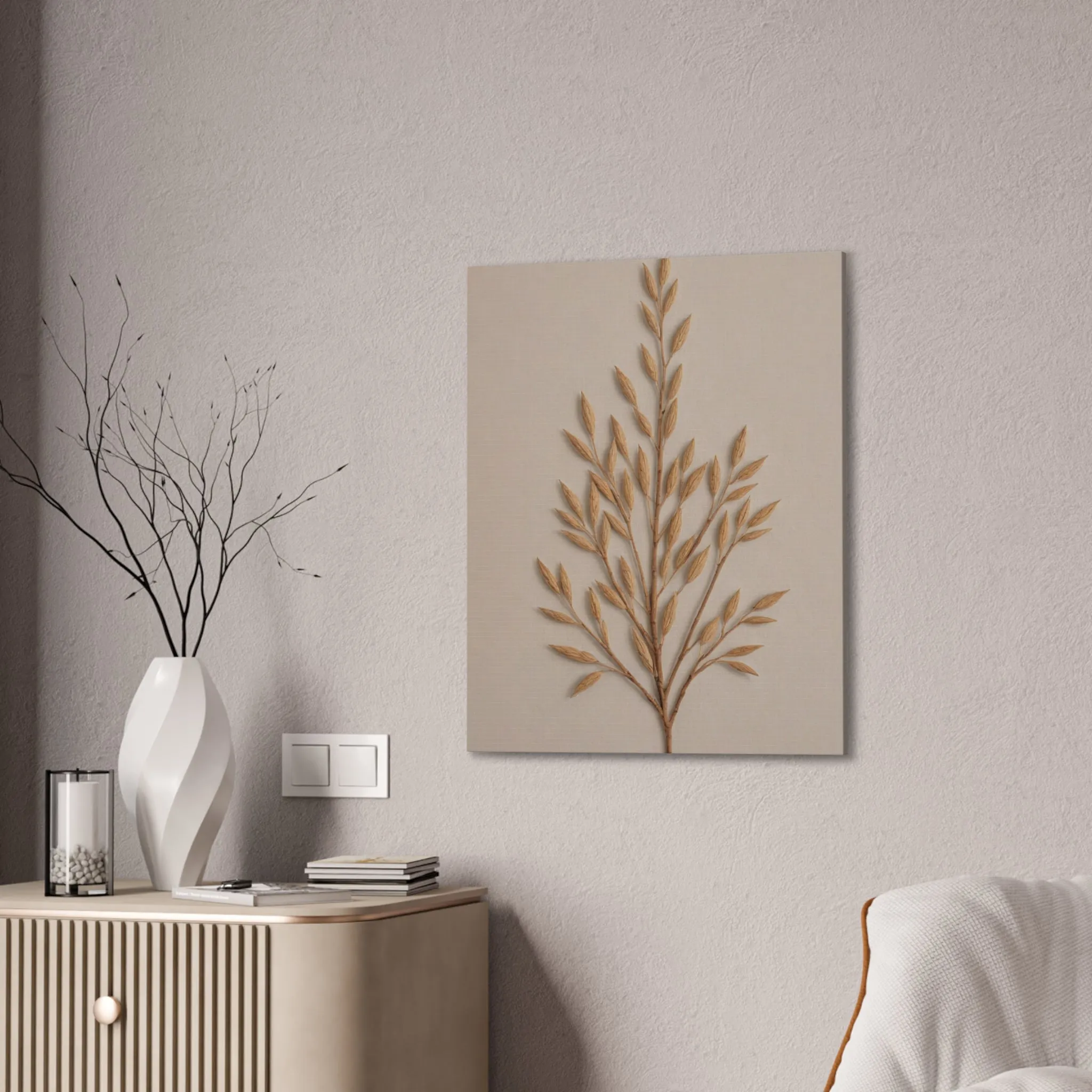 Artisan Blooms Print Santorini Canvas