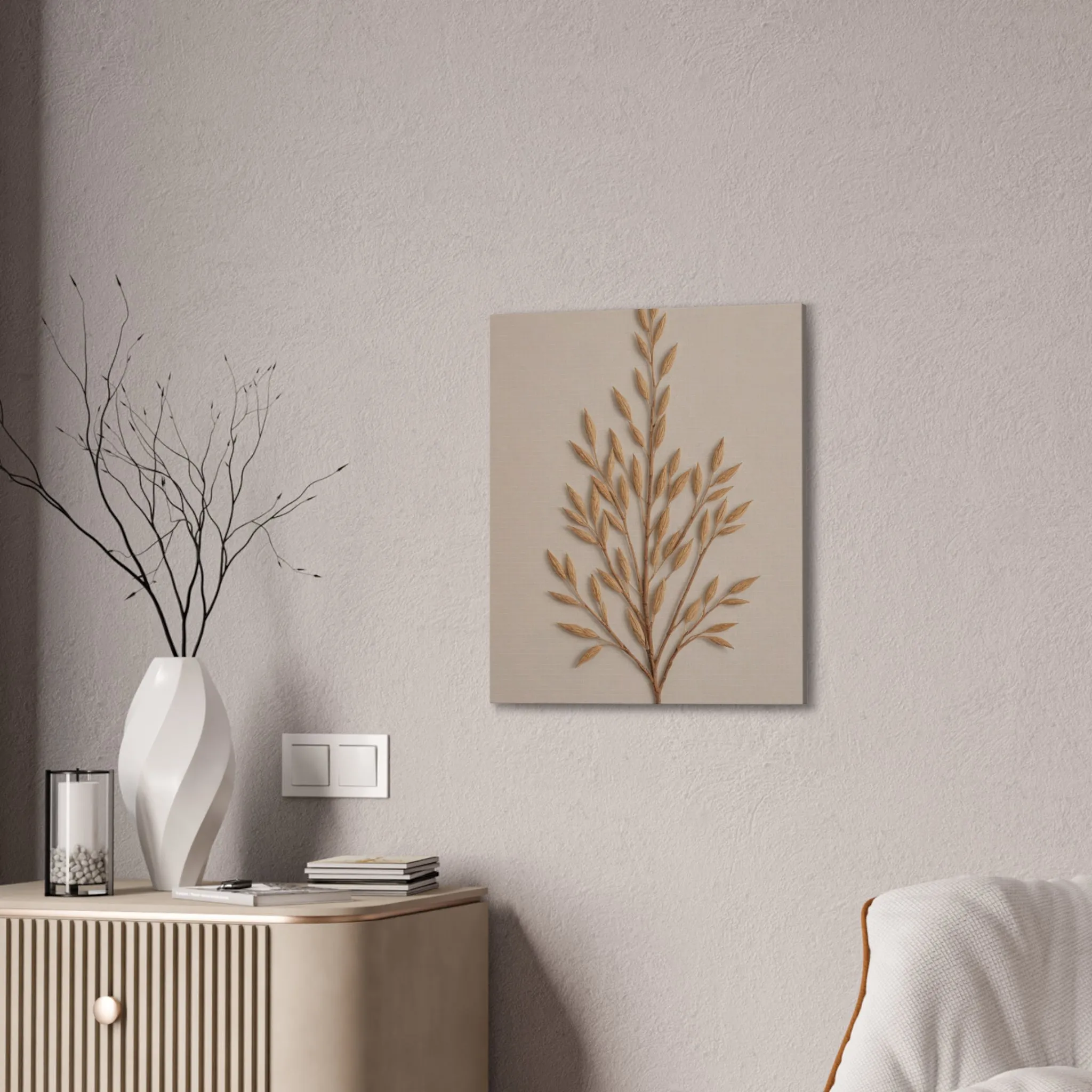 Artisan Blooms Print Santorini Canvas