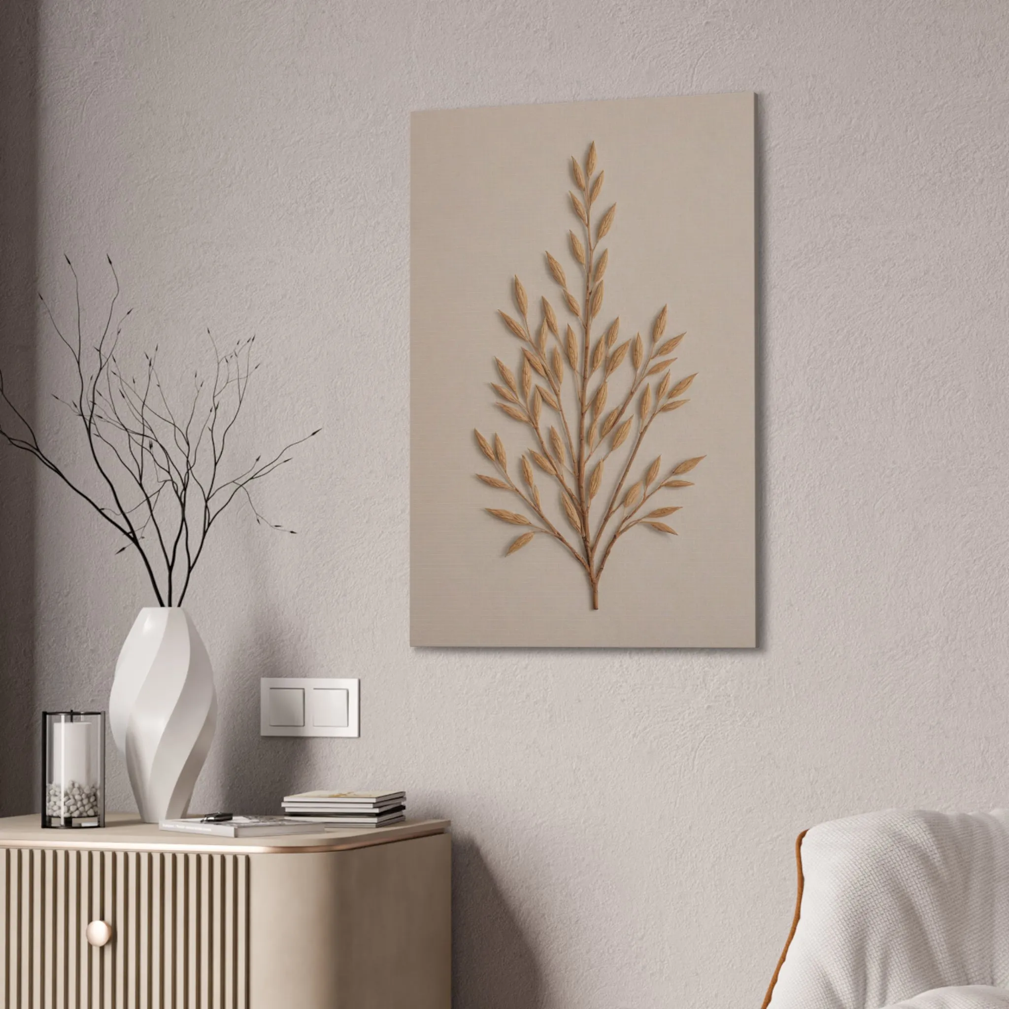 Artisan Blooms Print Santorini Canvas