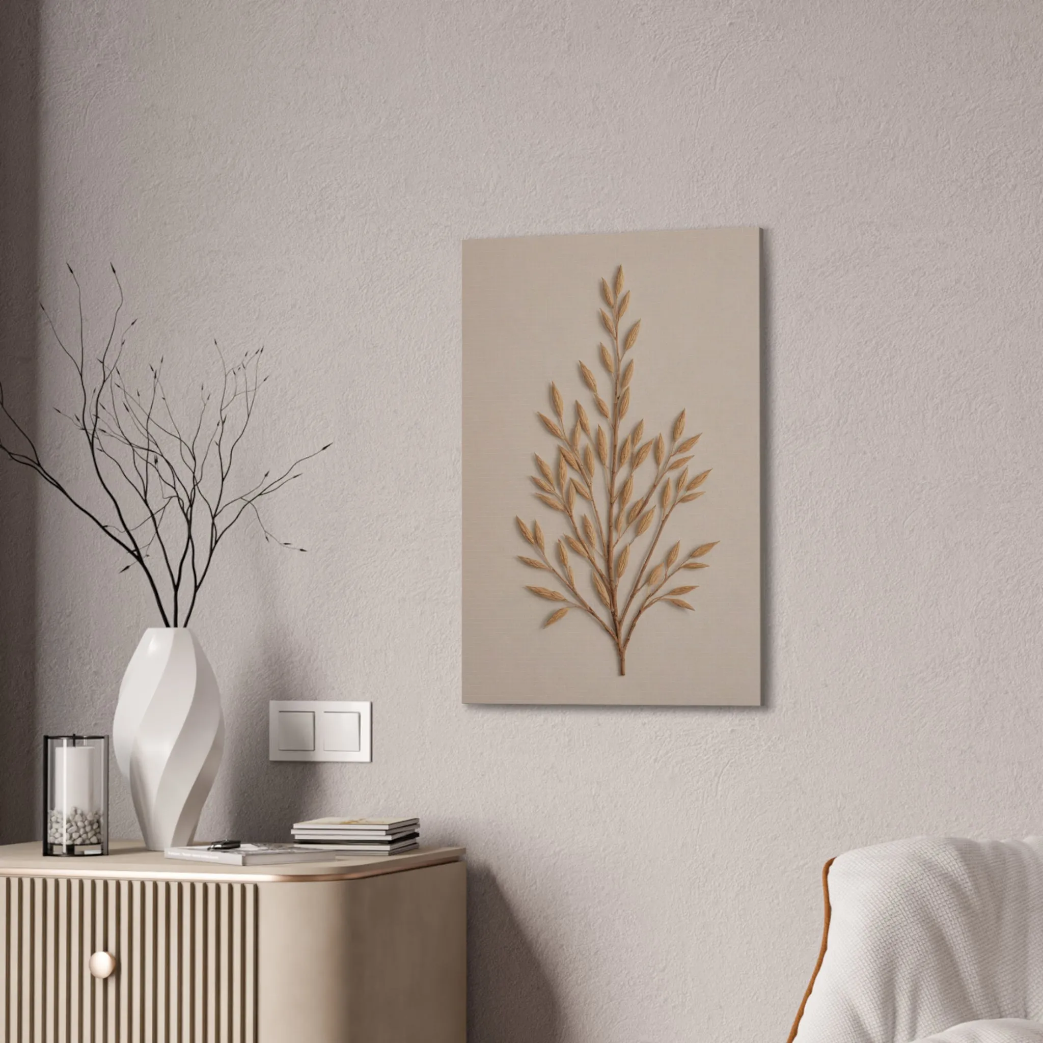 Artisan Blooms Print Santorini Canvas