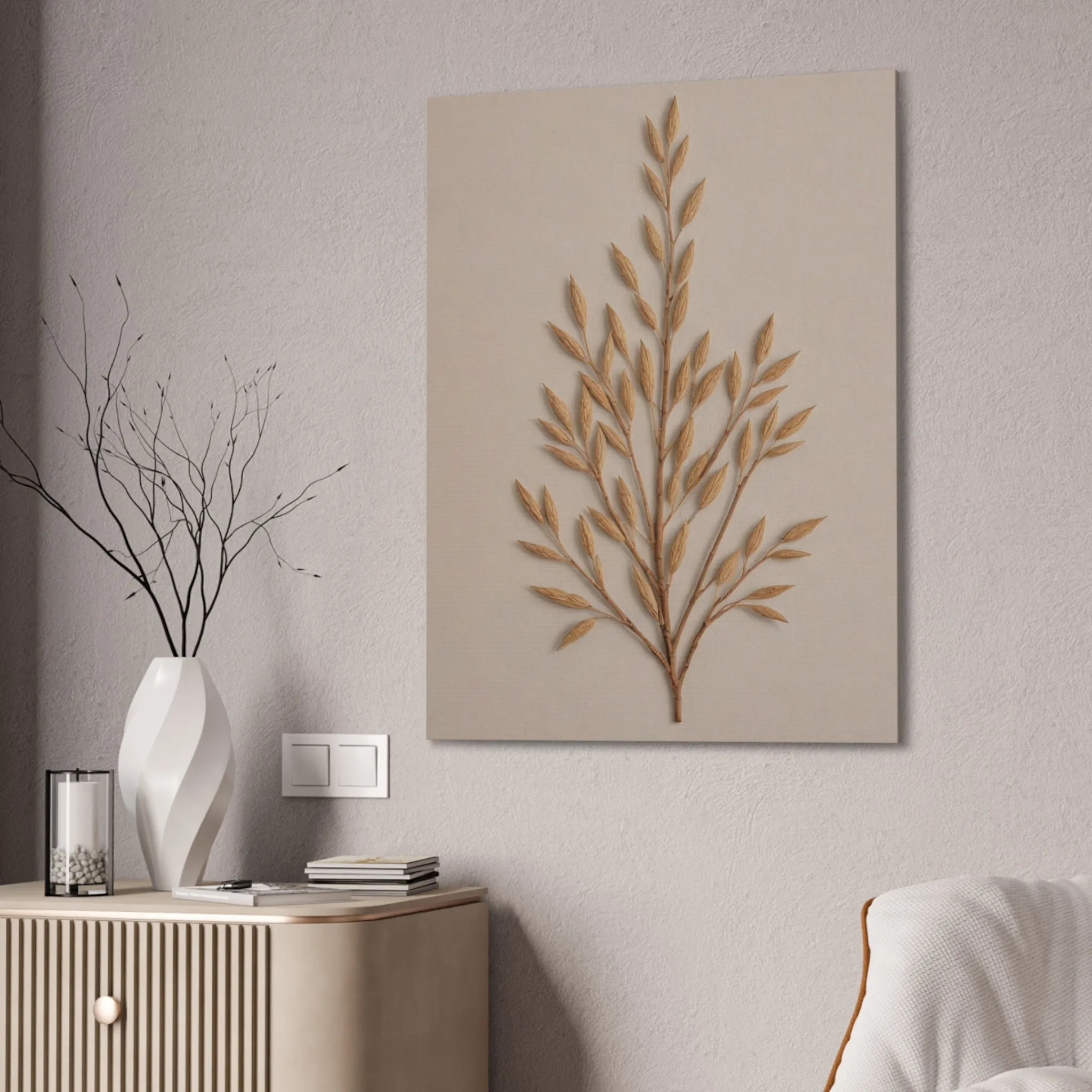 Artisan Blooms Print Santorini Canvas