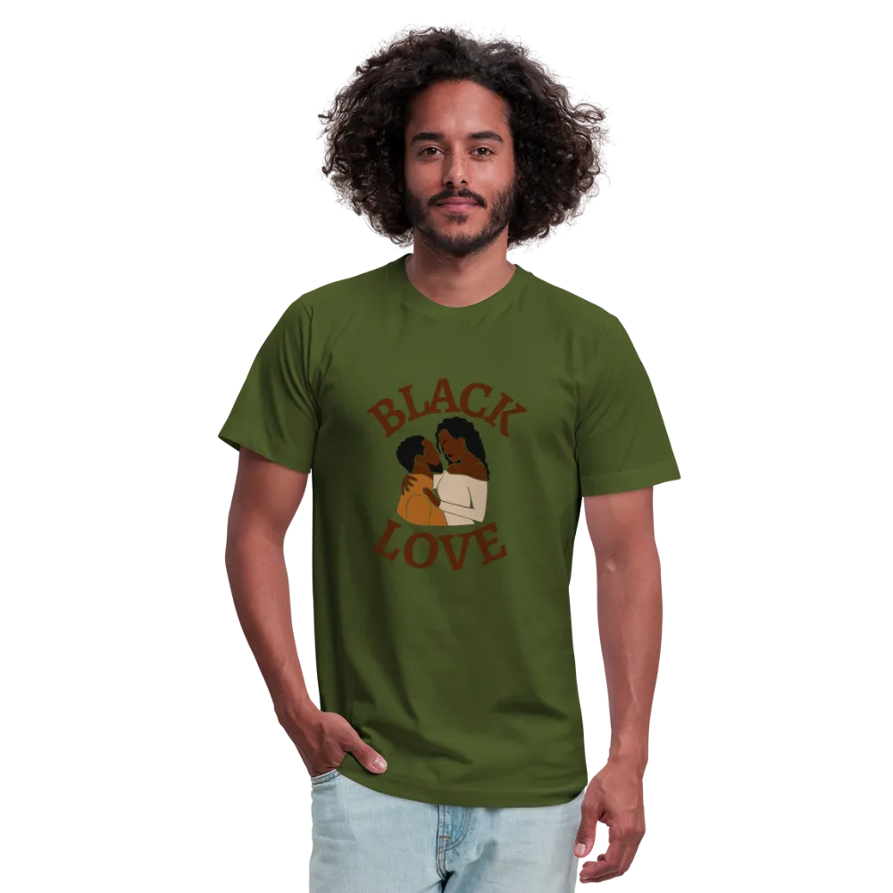 Black Love Unisex Jersey T-Shirt by Bella   Canvas