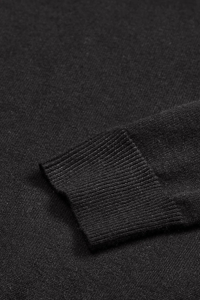 Black Stripes Polo Sweater