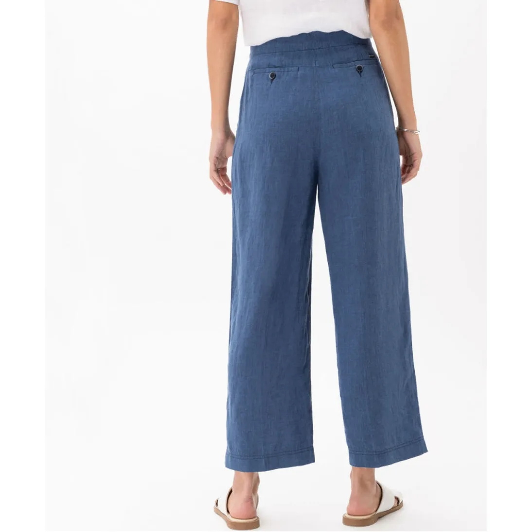 Brax Linen Trousers Slim Silhouette Maine S 71-2208 Dark Blue