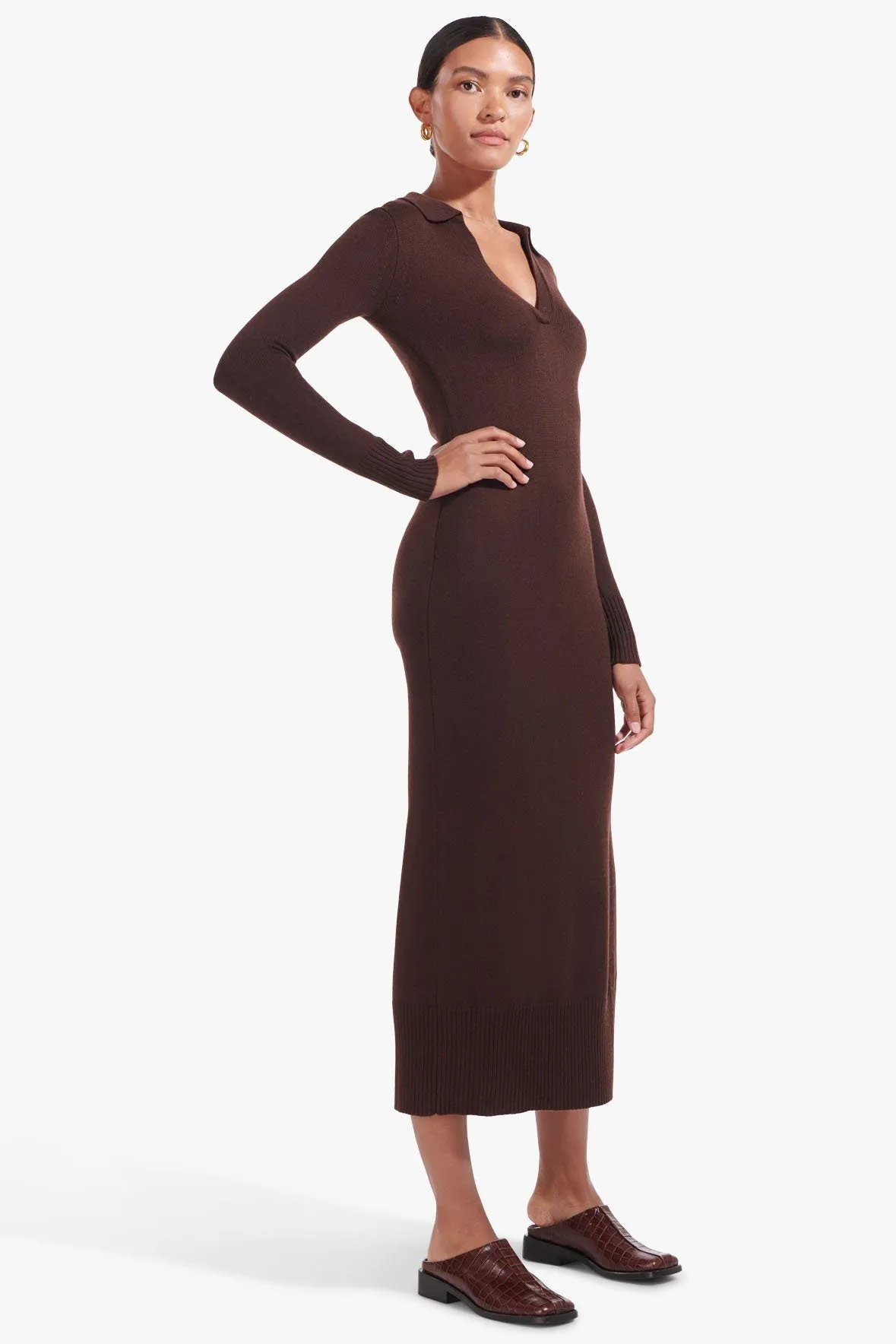 CROWN DRESS | DARK BROWN