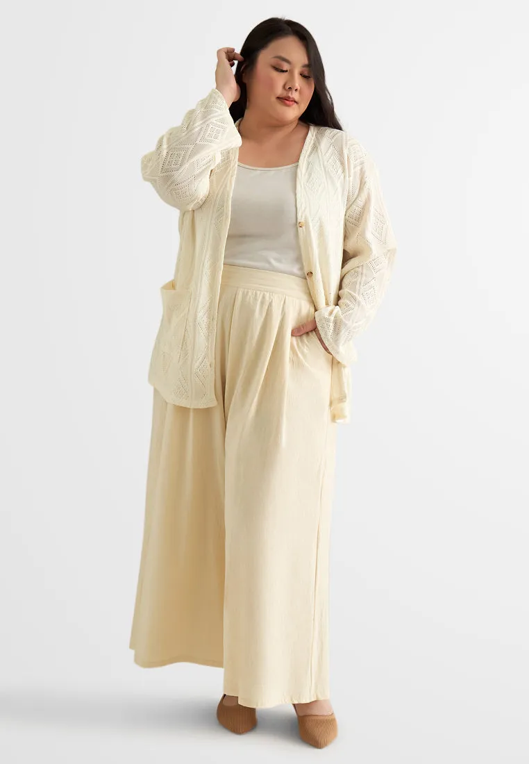 Dakota V-Neck Long Sleeves Crochet Cardigan