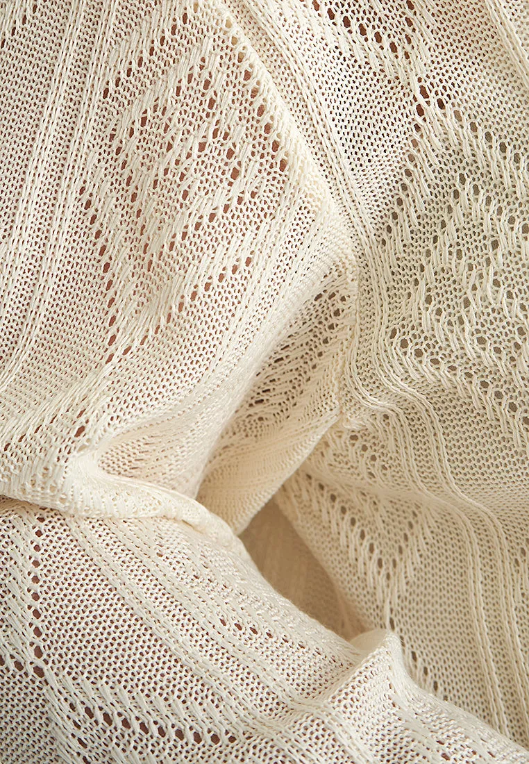 Dakota V-Neck Long Sleeves Crochet Cardigan