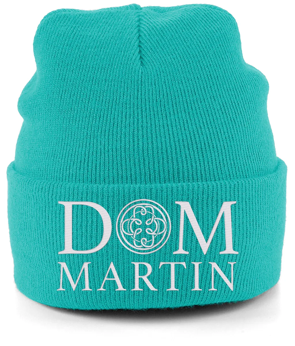 DOM MARTIN BEANIE HAT. WHITE LOGO