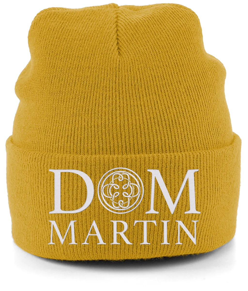 DOM MARTIN BEANIE HAT. WHITE LOGO