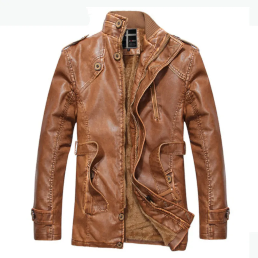 Faux Leather Trench Coat