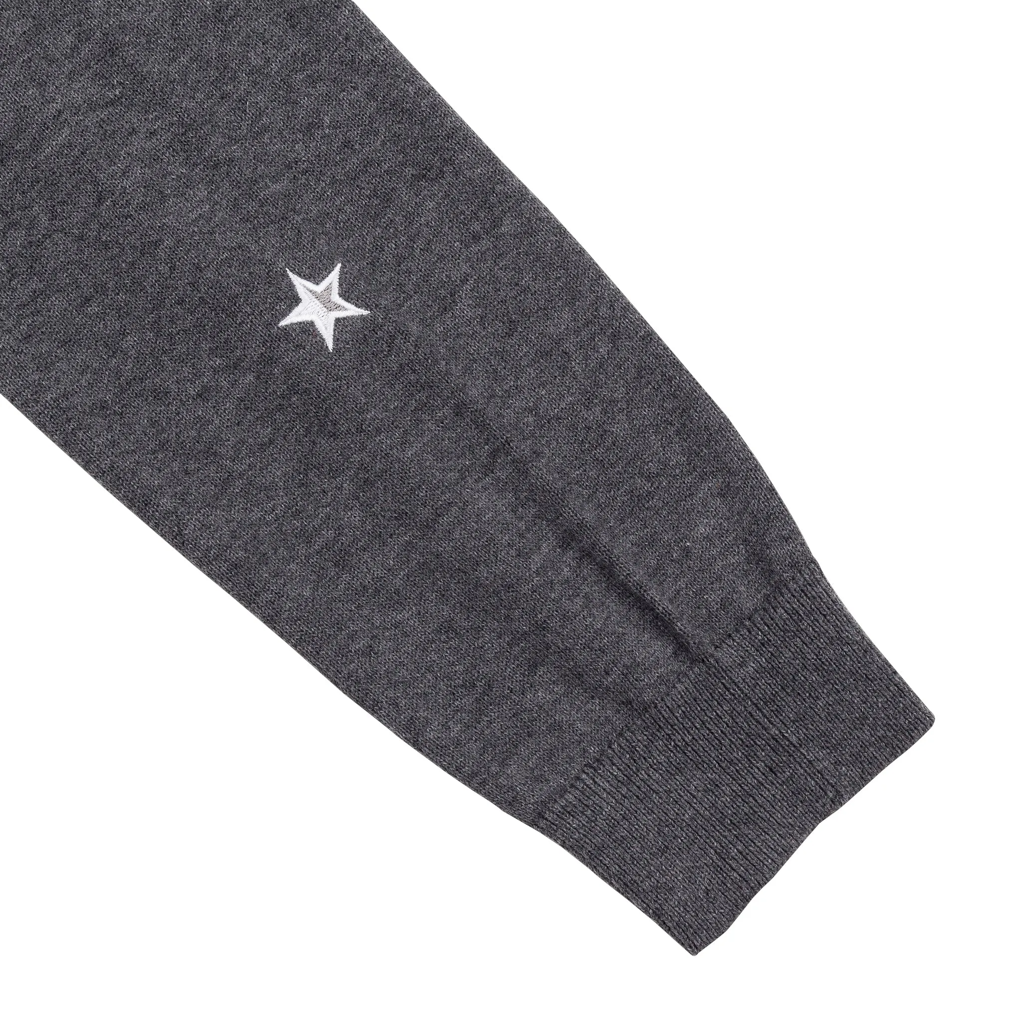Fine Cut Knitted Polo - Dark Grey Melange