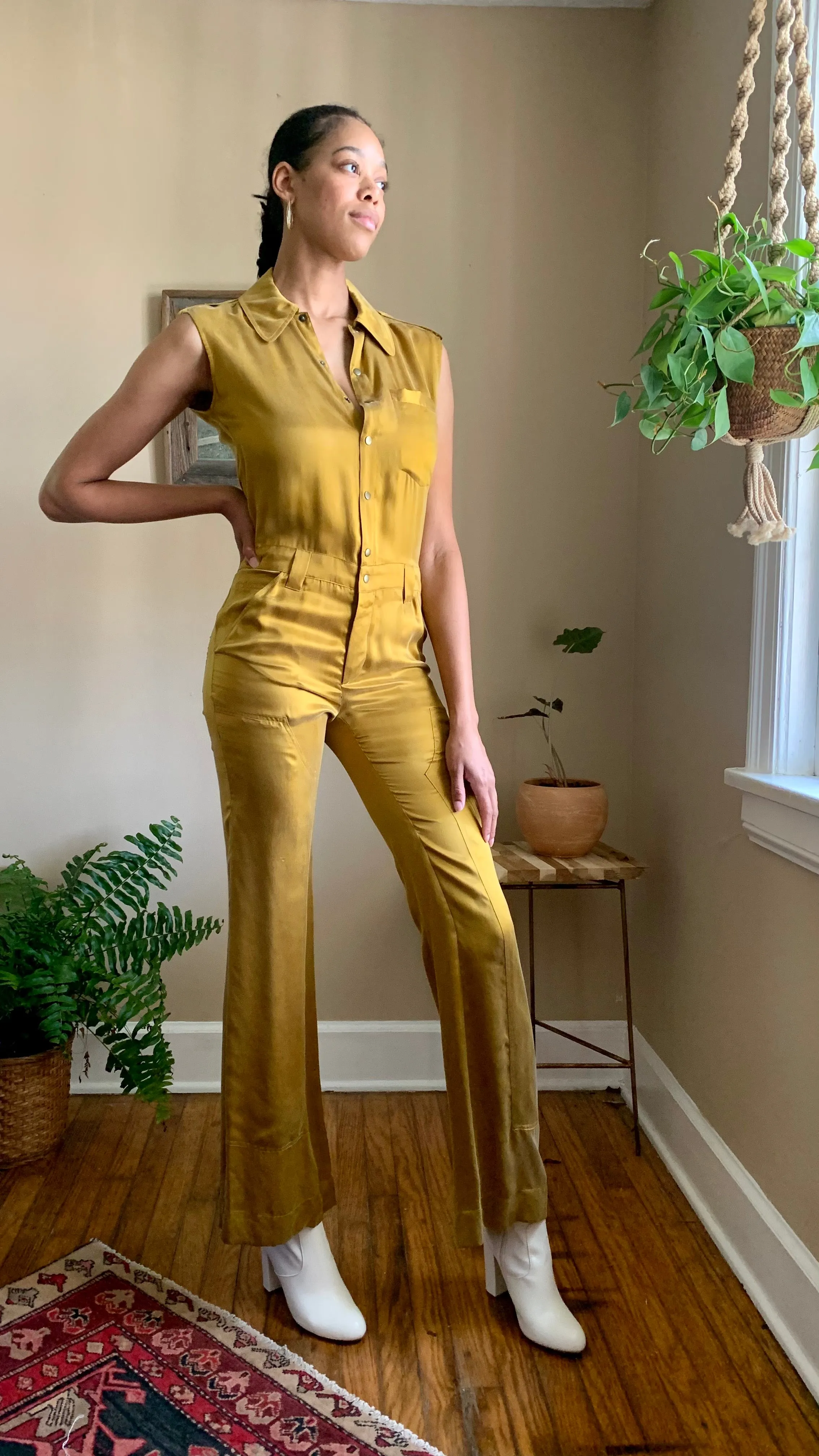 Gold Champagne Land of Distraction Jumpsuit (M)
