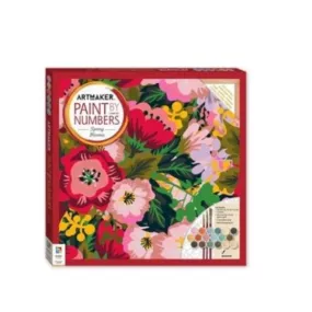Hinkler Art Maker Paint by Numbers Canvas Spring Blooms