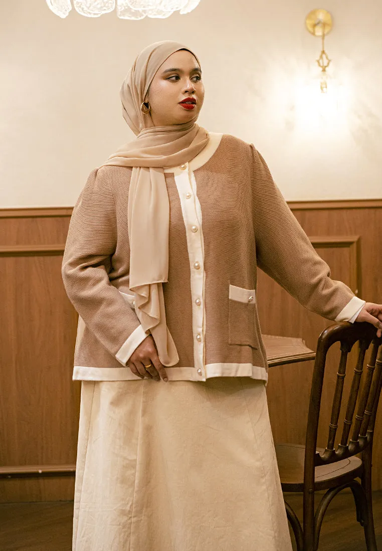 Jaqueline Vintage Oversized Boxy Knit Cardigan