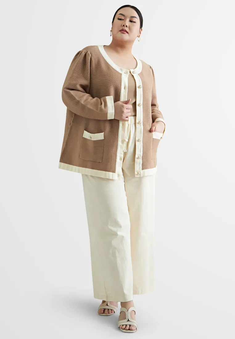 Jaqueline Vintage Oversized Boxy Knit Cardigan