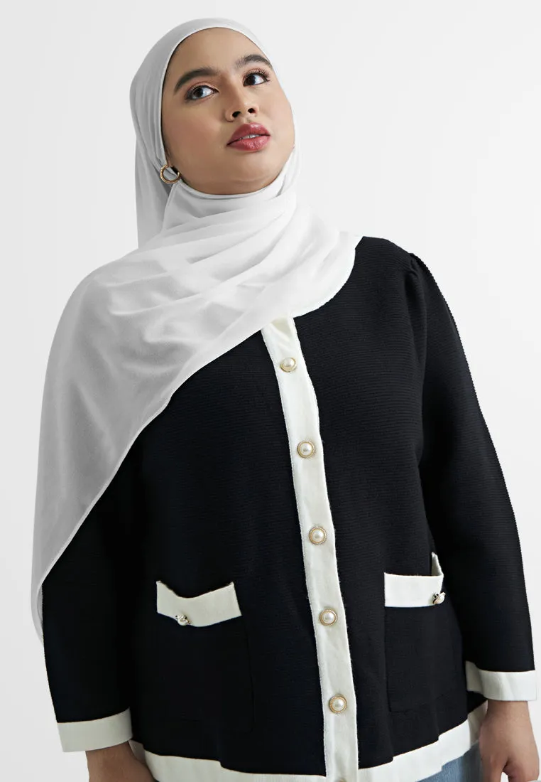 Jaqueline Vintage Oversized Boxy Knit Cardigan