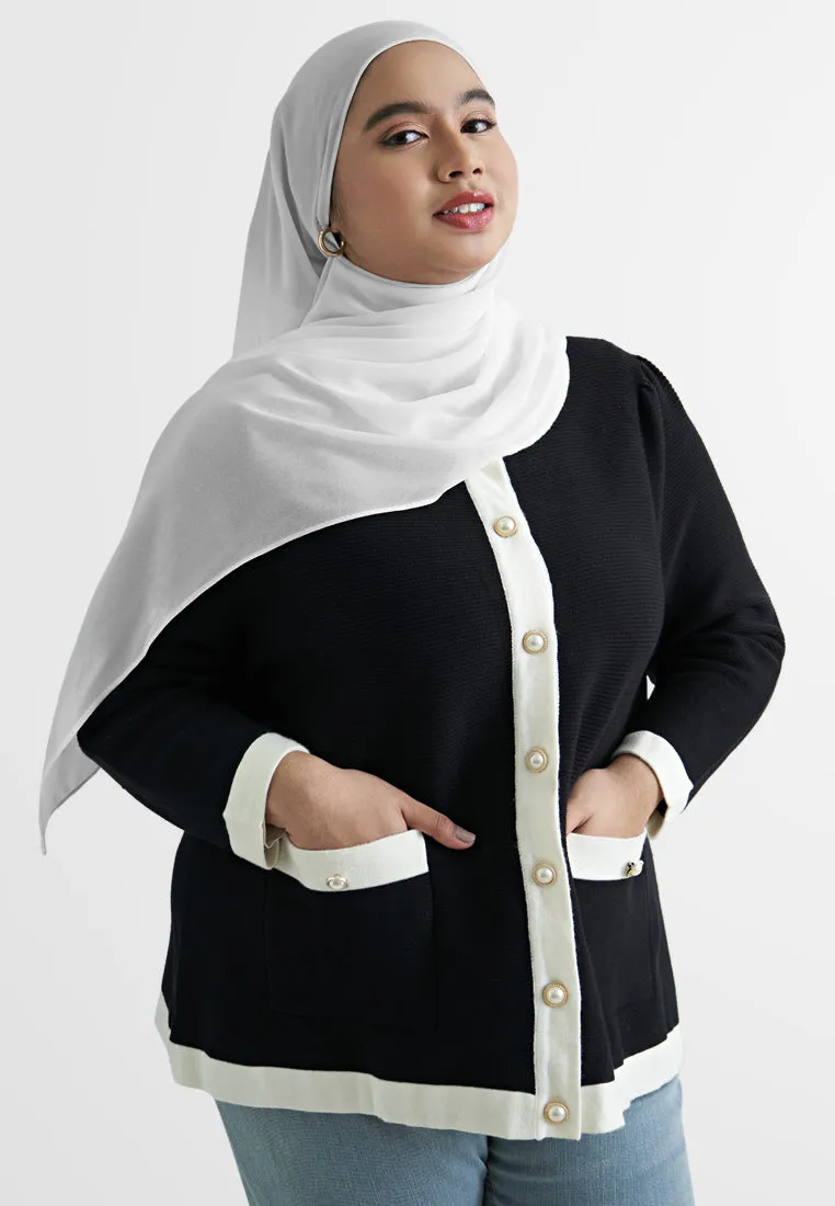 Jaqueline Vintage Oversized Boxy Knit Cardigan