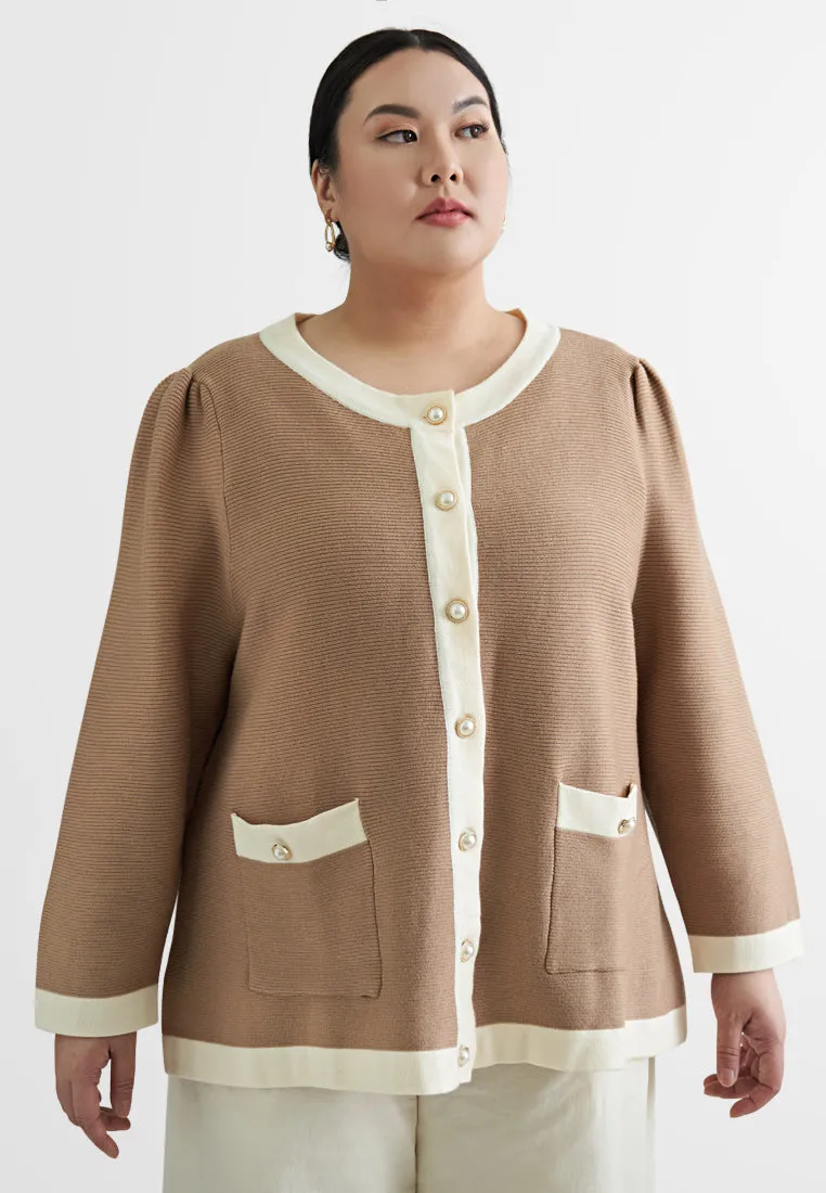Jaqueline Vintage Oversized Boxy Knit Cardigan
