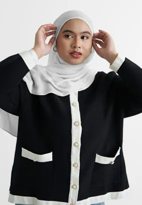 Jaqueline Vintage Oversized Boxy Knit Cardigan