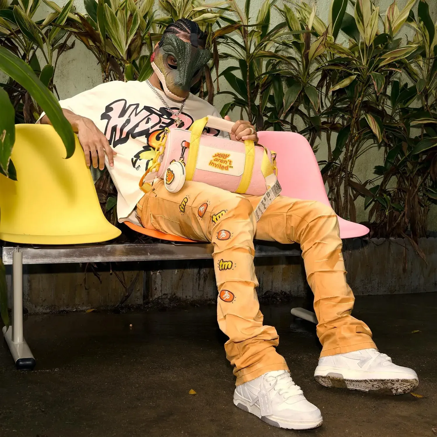Men's Crinkle Gold Denim Pant