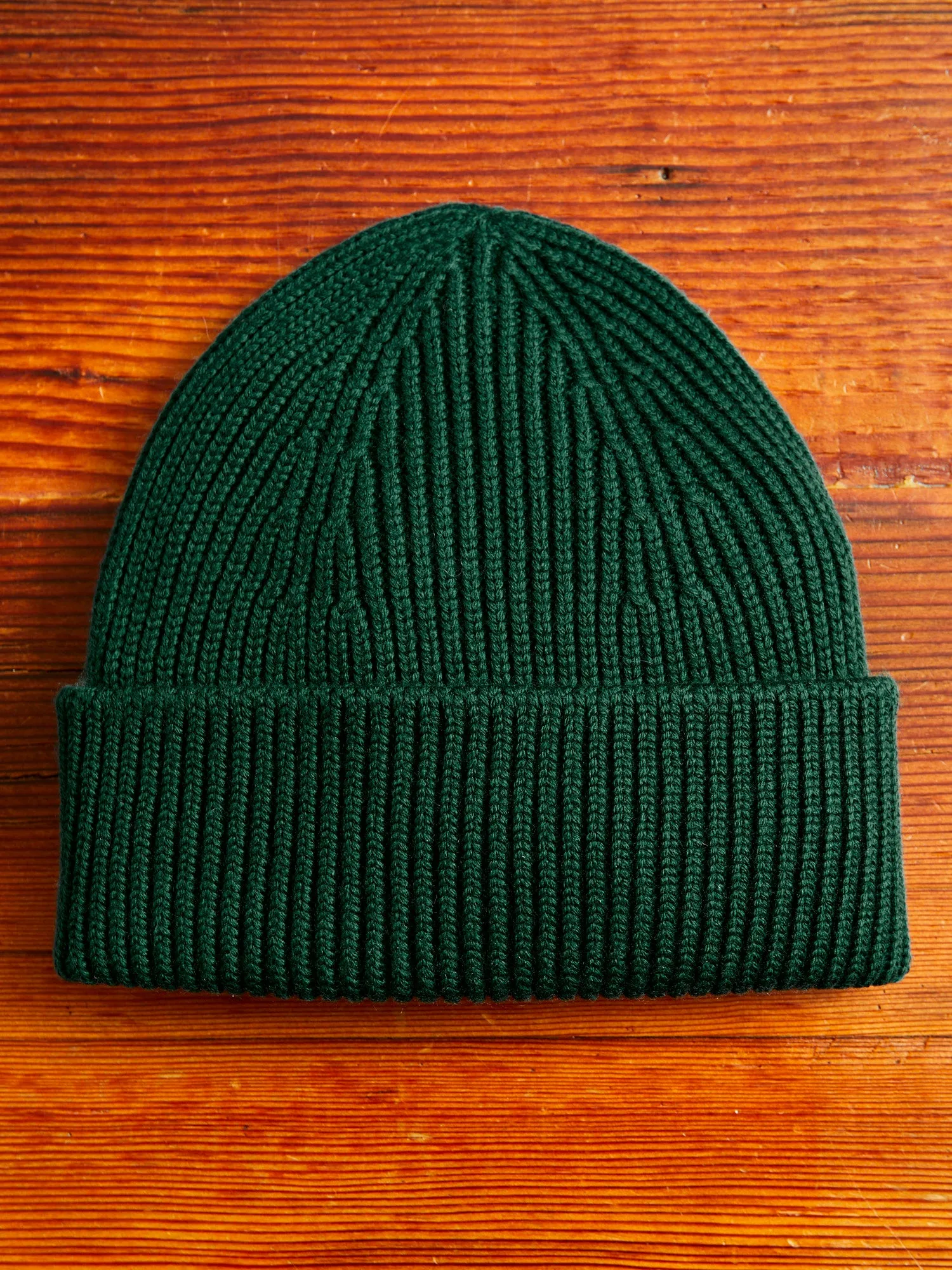 Merino Wool Watch Cap Beanie in British Racing Green