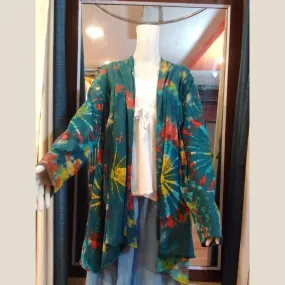 Open cardigan super stretchable Green Multicoloured Free Size