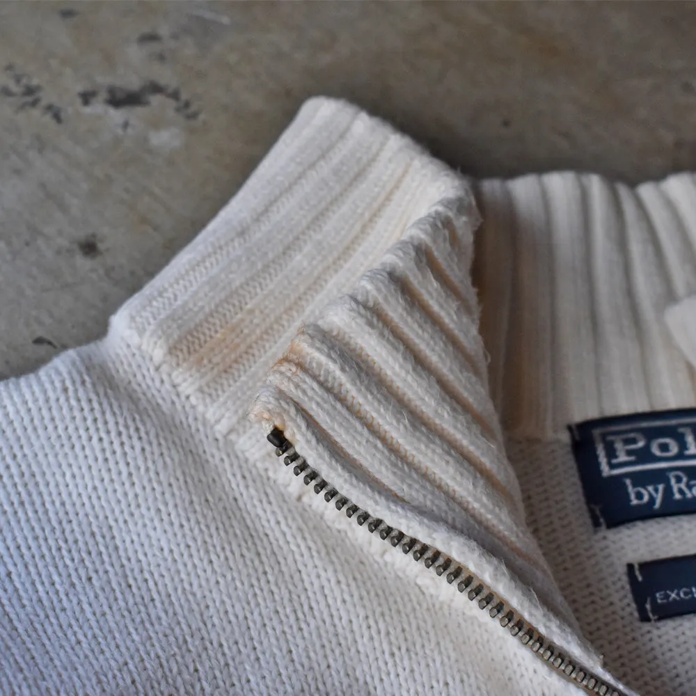 Polo Ralph Lauren/ポロ ラルフローレン ハーフジッププル オーバーニット　230702