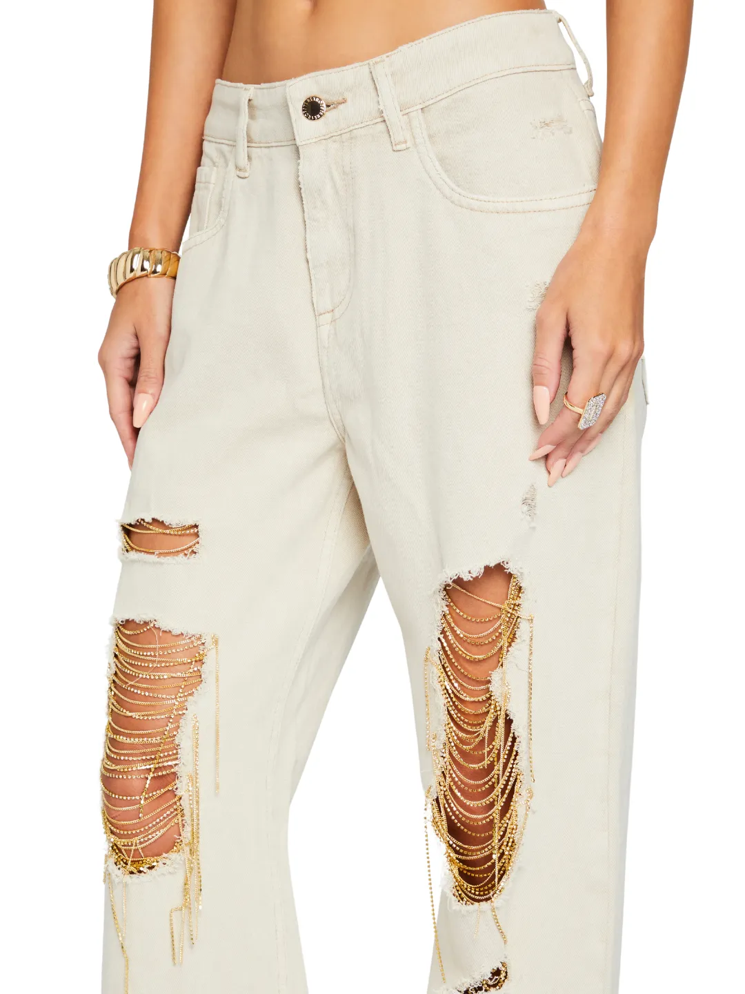 Rétrofête kailee pant white gold