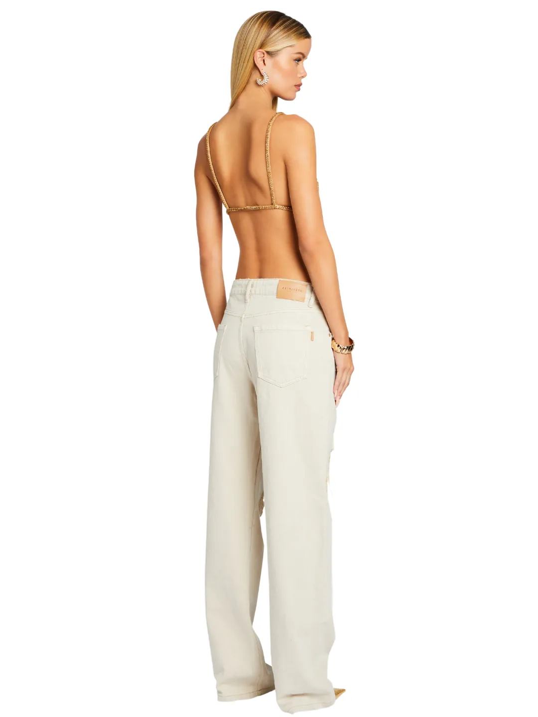 Rétrofête kailee pant white gold