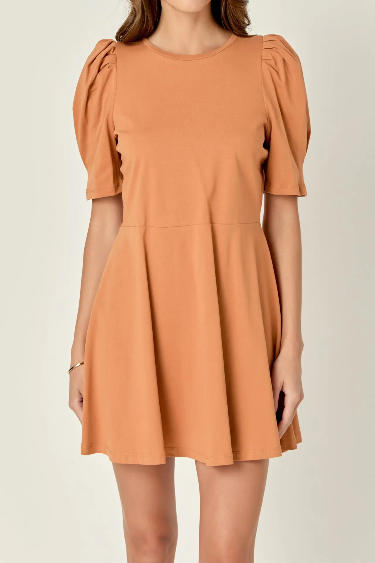 Short Puff Sleeve Mini Dress