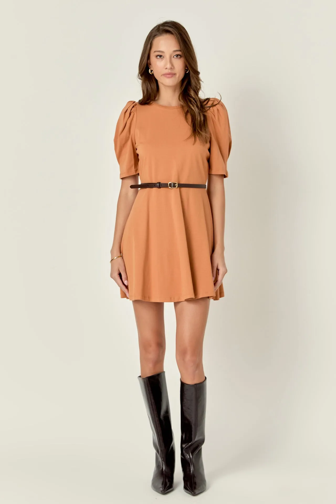 Short Puff Sleeve Mini Dress