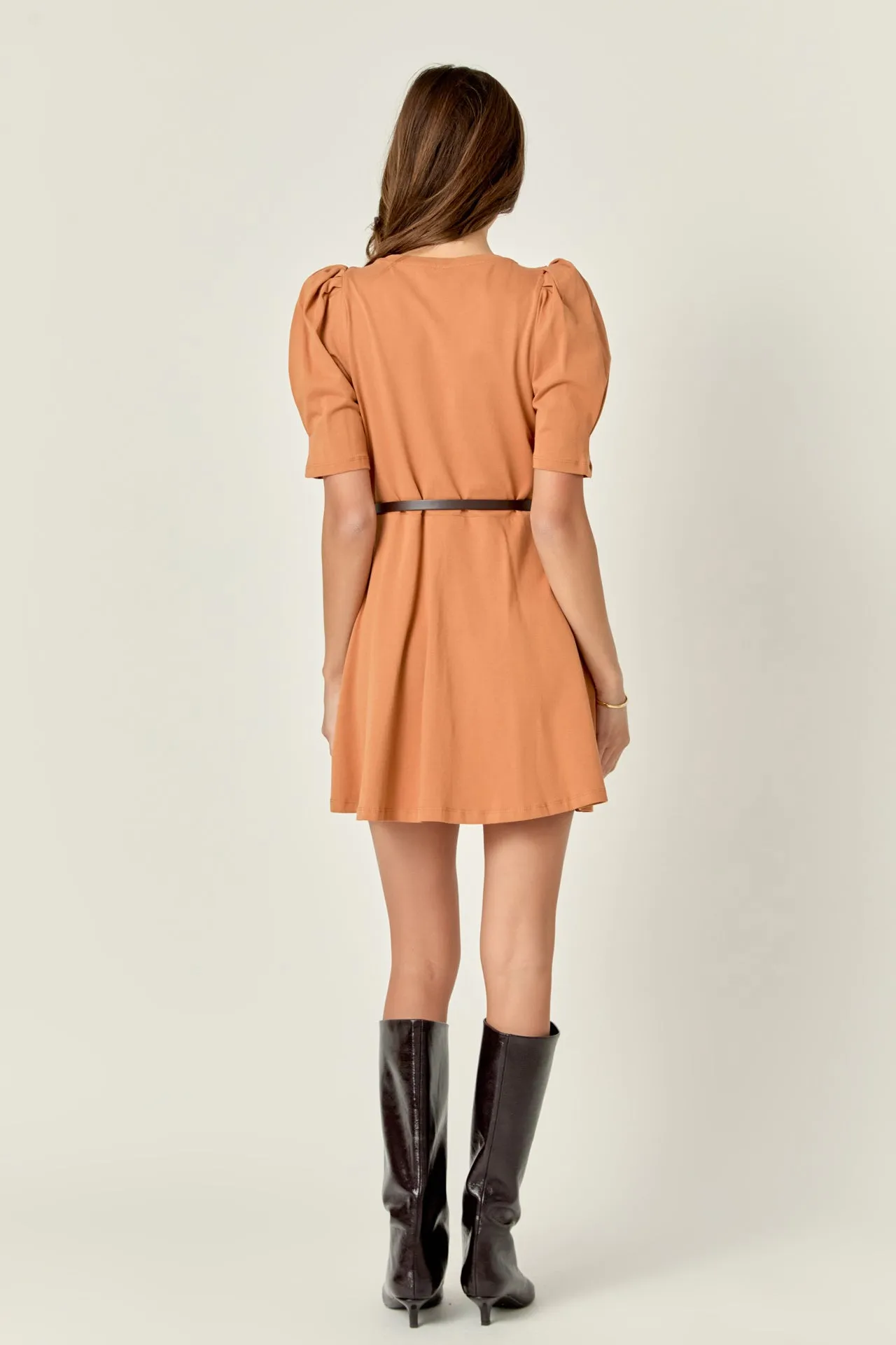 Short Puff Sleeve Mini Dress