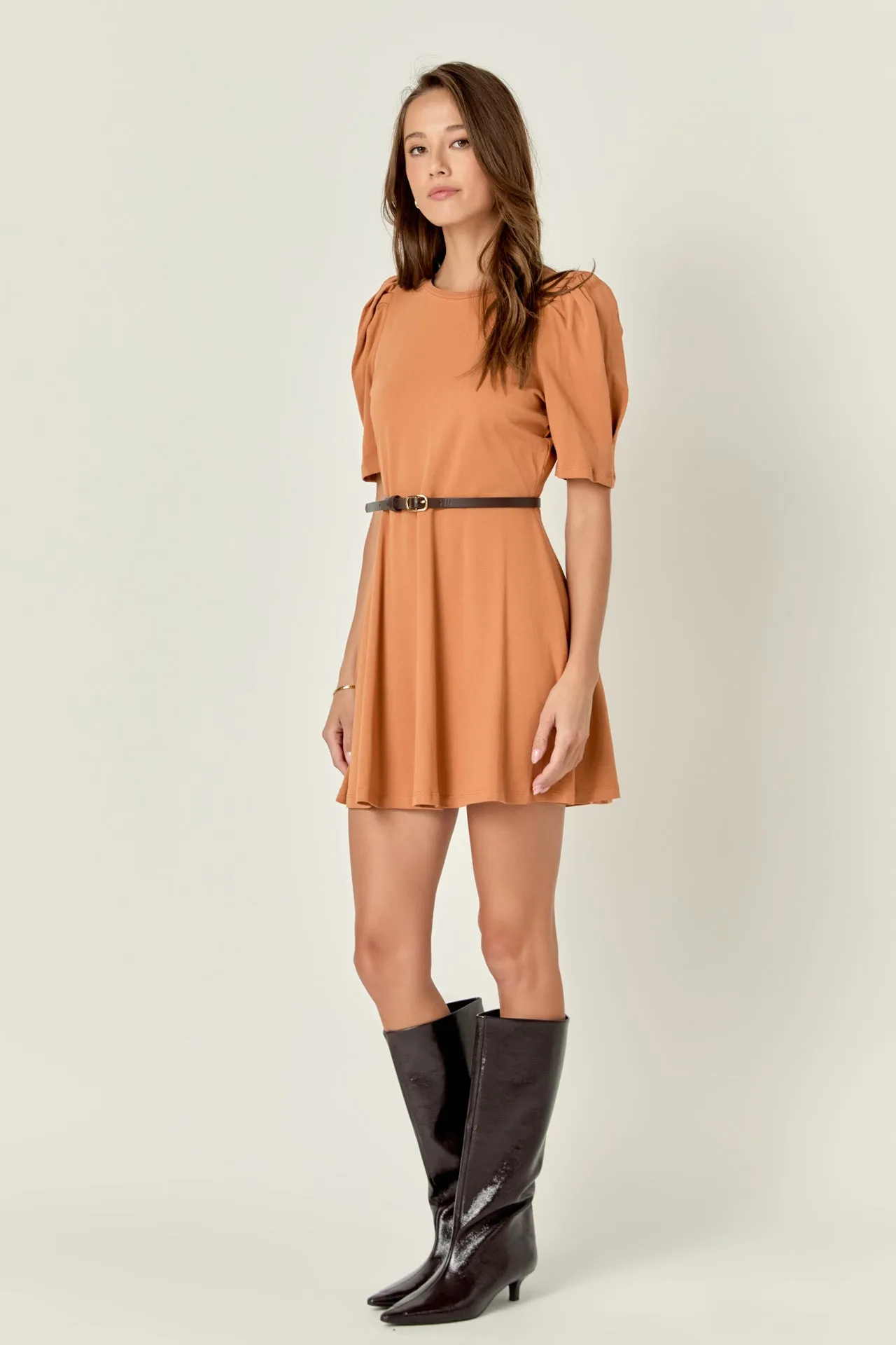 Short Puff Sleeve Mini Dress