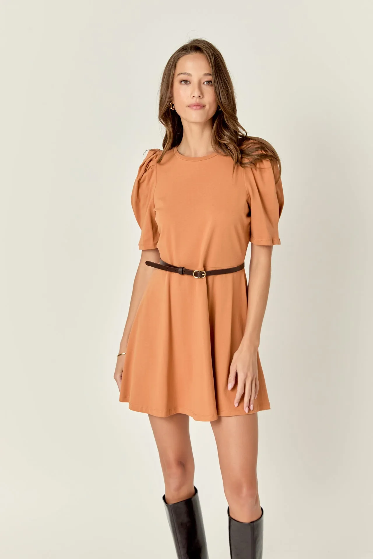 Short Puff Sleeve Mini Dress