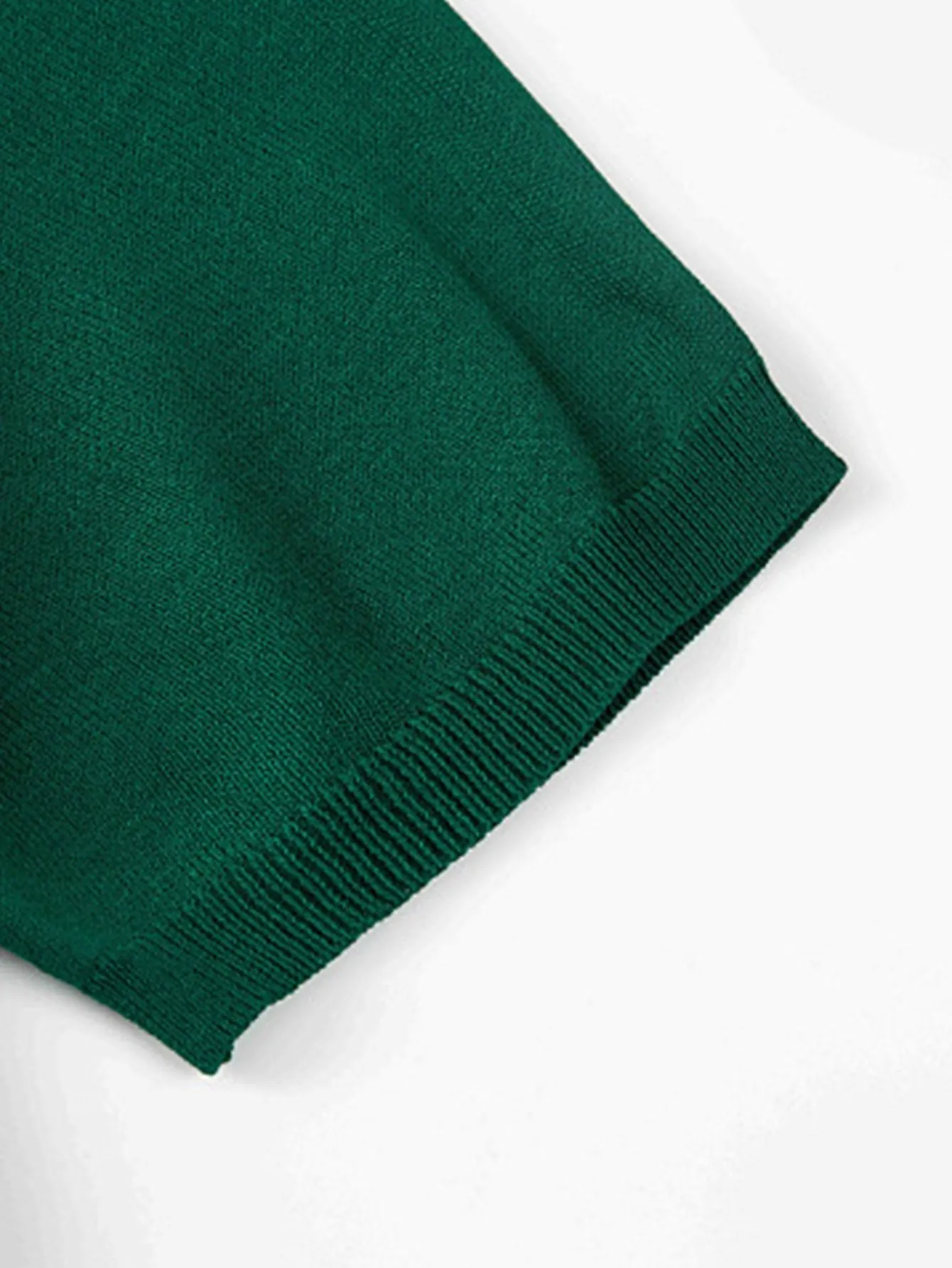 Short Sleeve Striped Button Up Sweater Polo