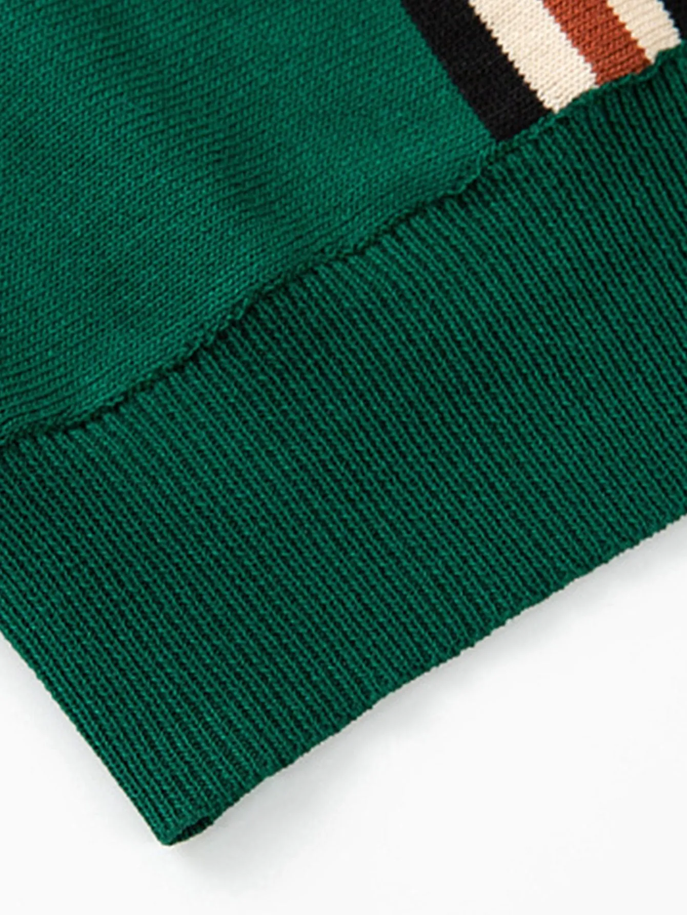 Short Sleeve Striped Button Up Sweater Polo