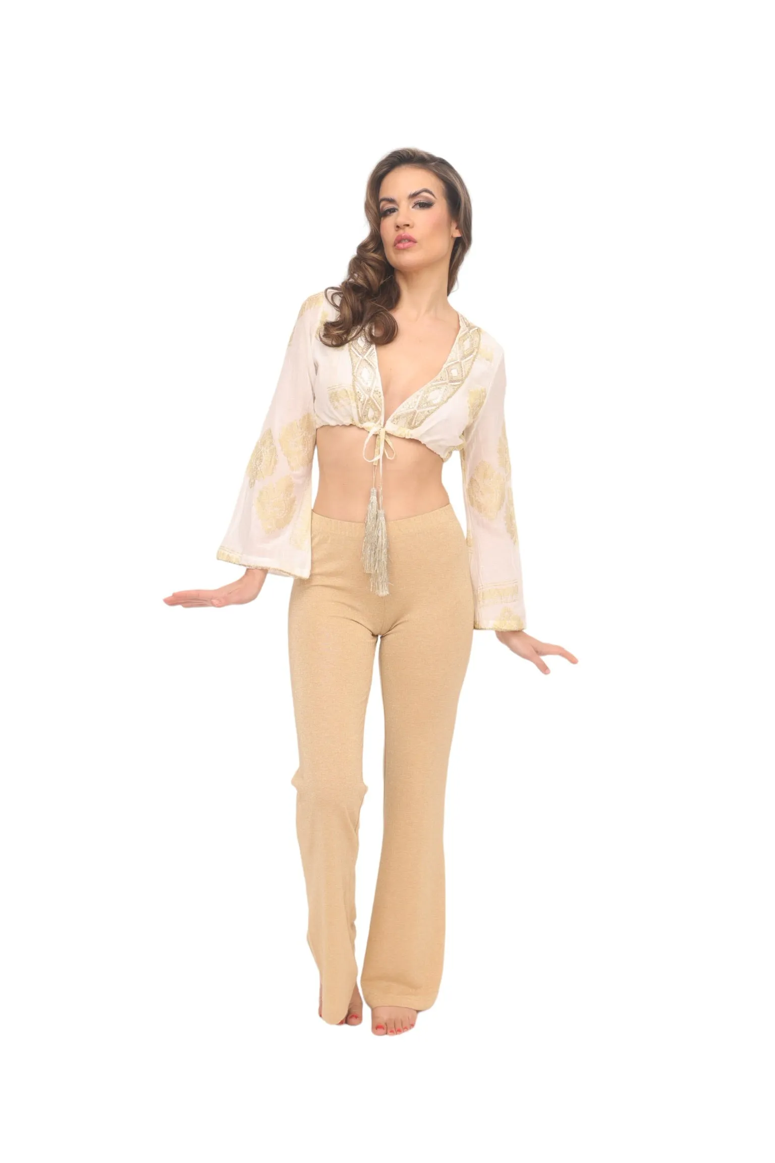 Sparkle Stretch Pants - Gold