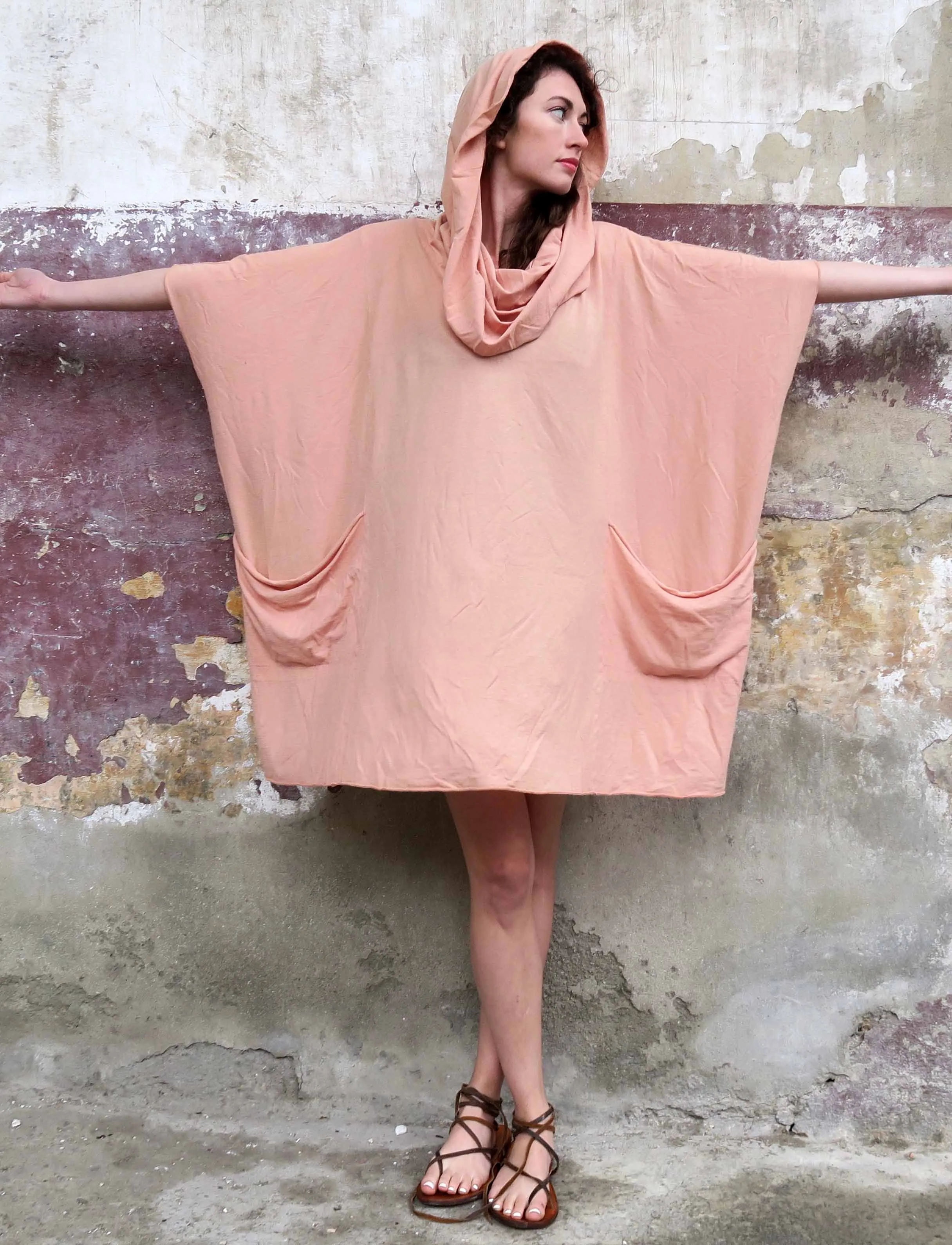 Super Cowl Perfect Pockets Short Kaftan