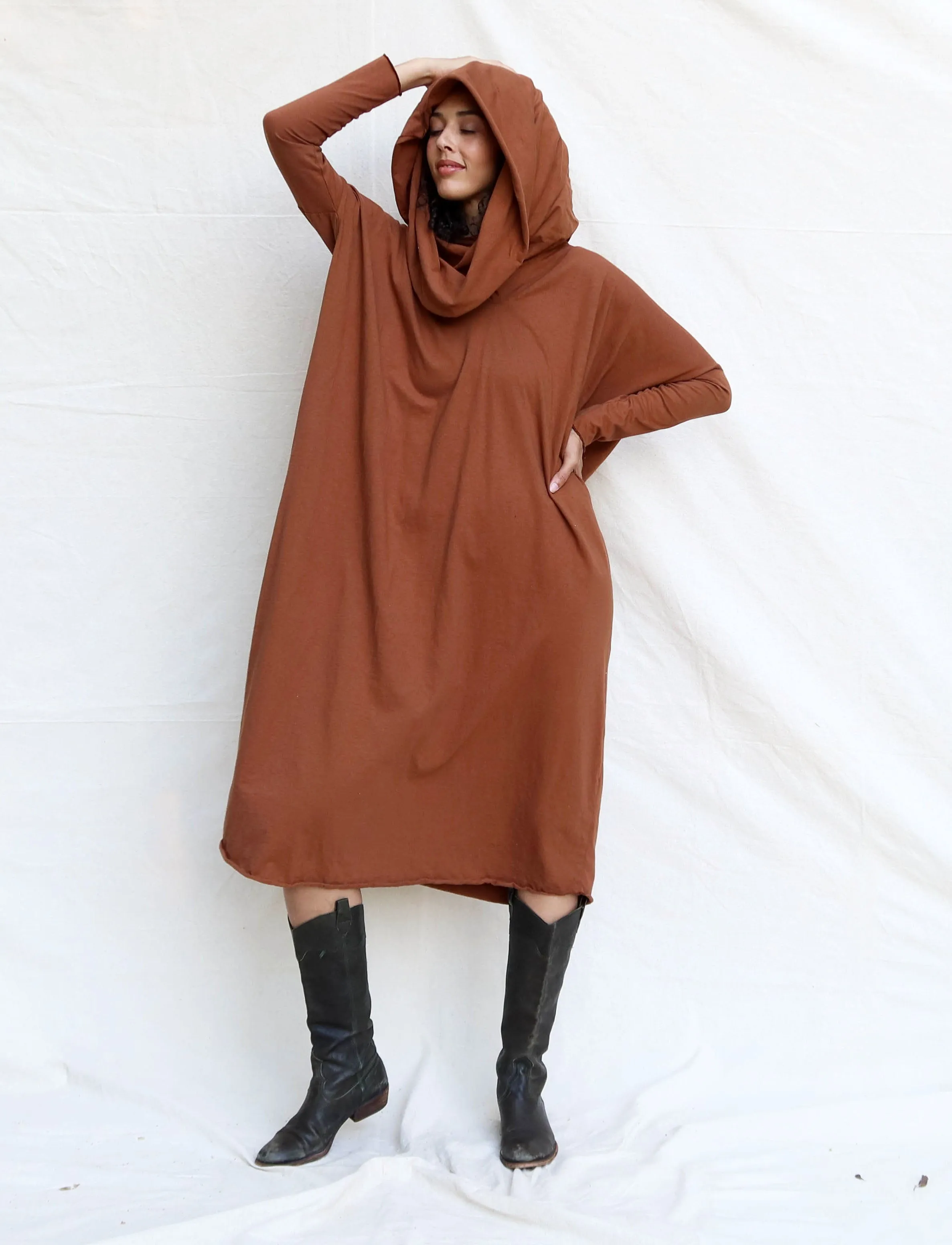 Super Cowl Winter Below Knee Kaftan