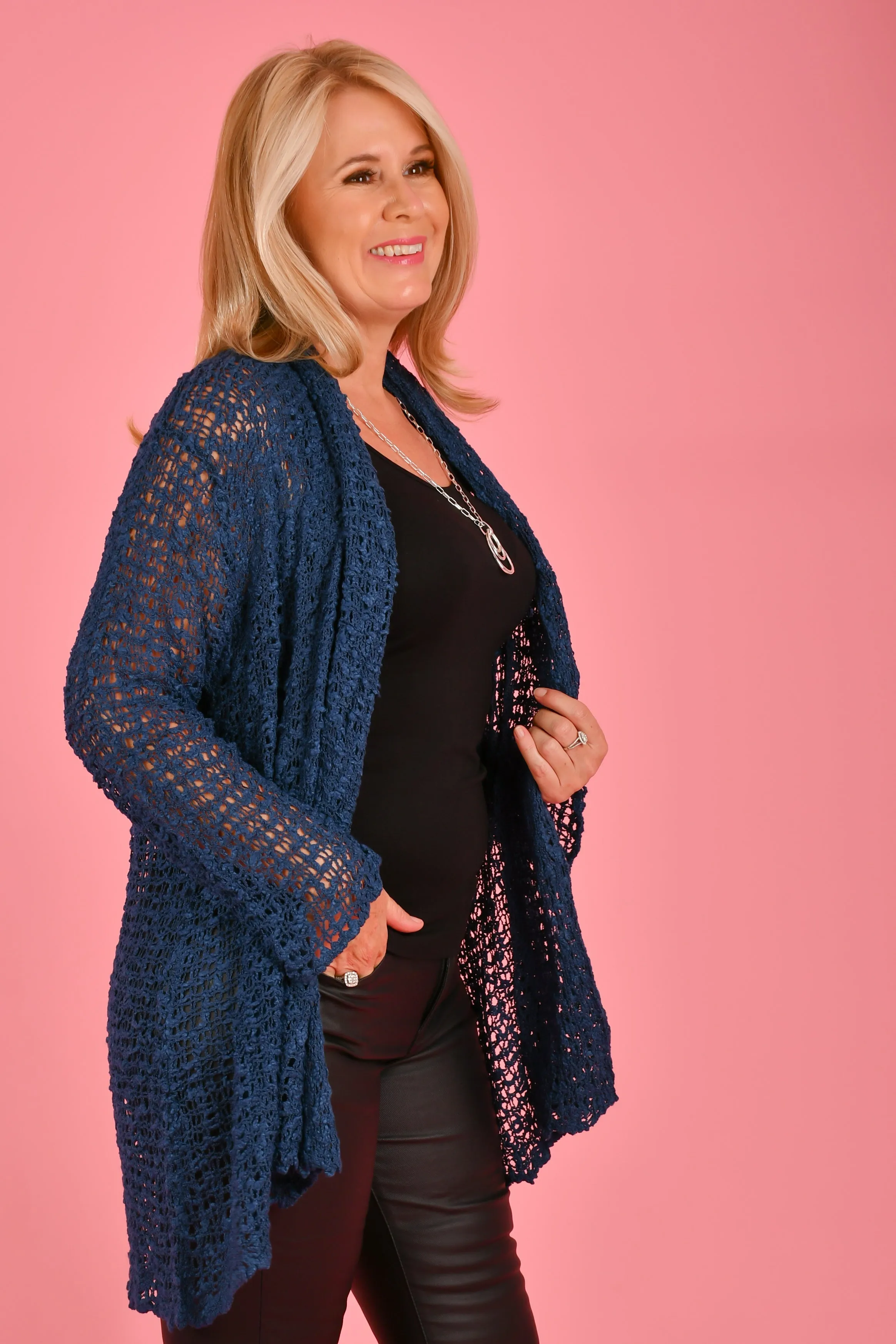 VBLJ055 - ROSA KNITTED JACKET - NAVY