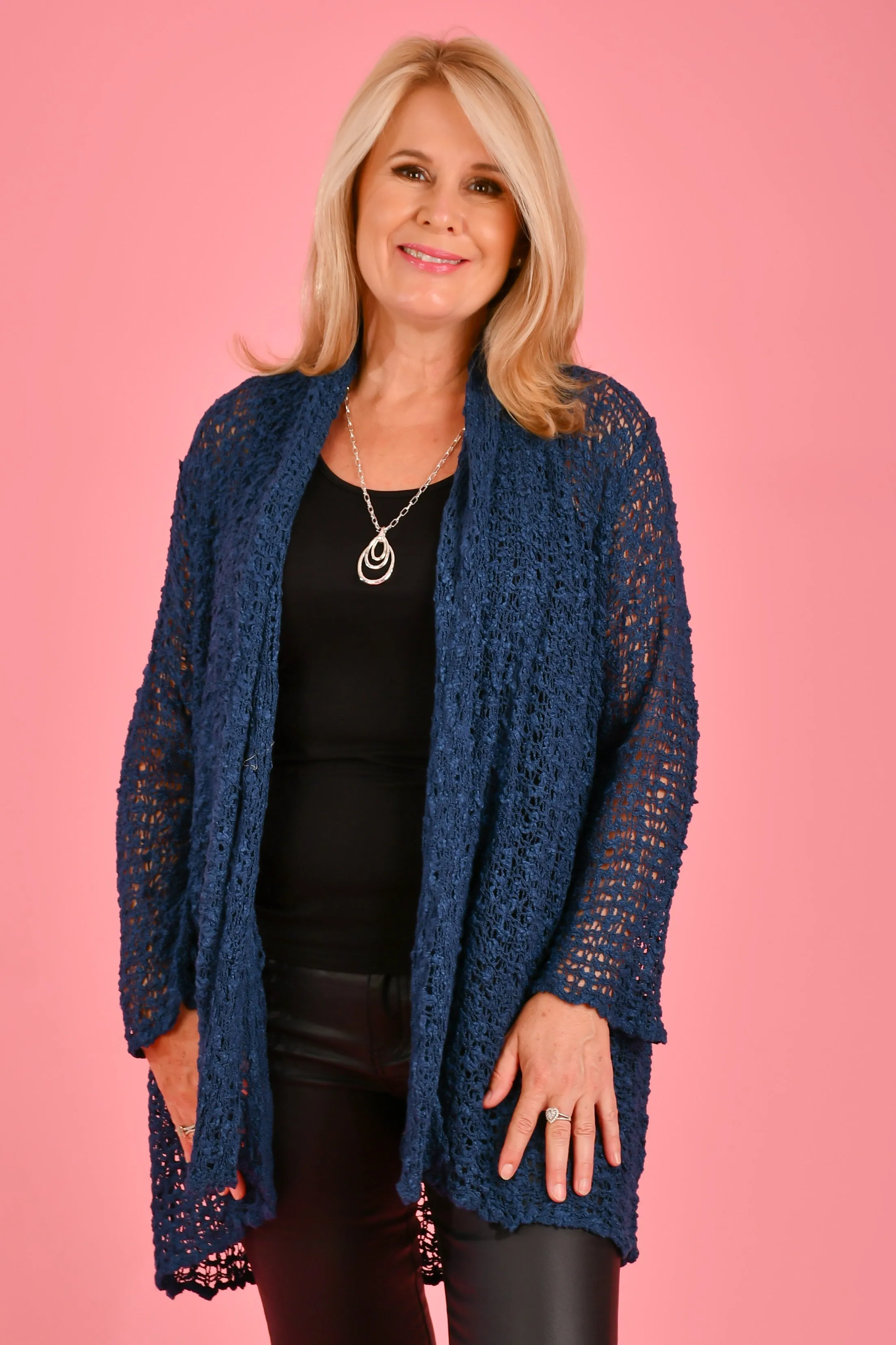VBLJ055 - ROSA KNITTED JACKET - NAVY