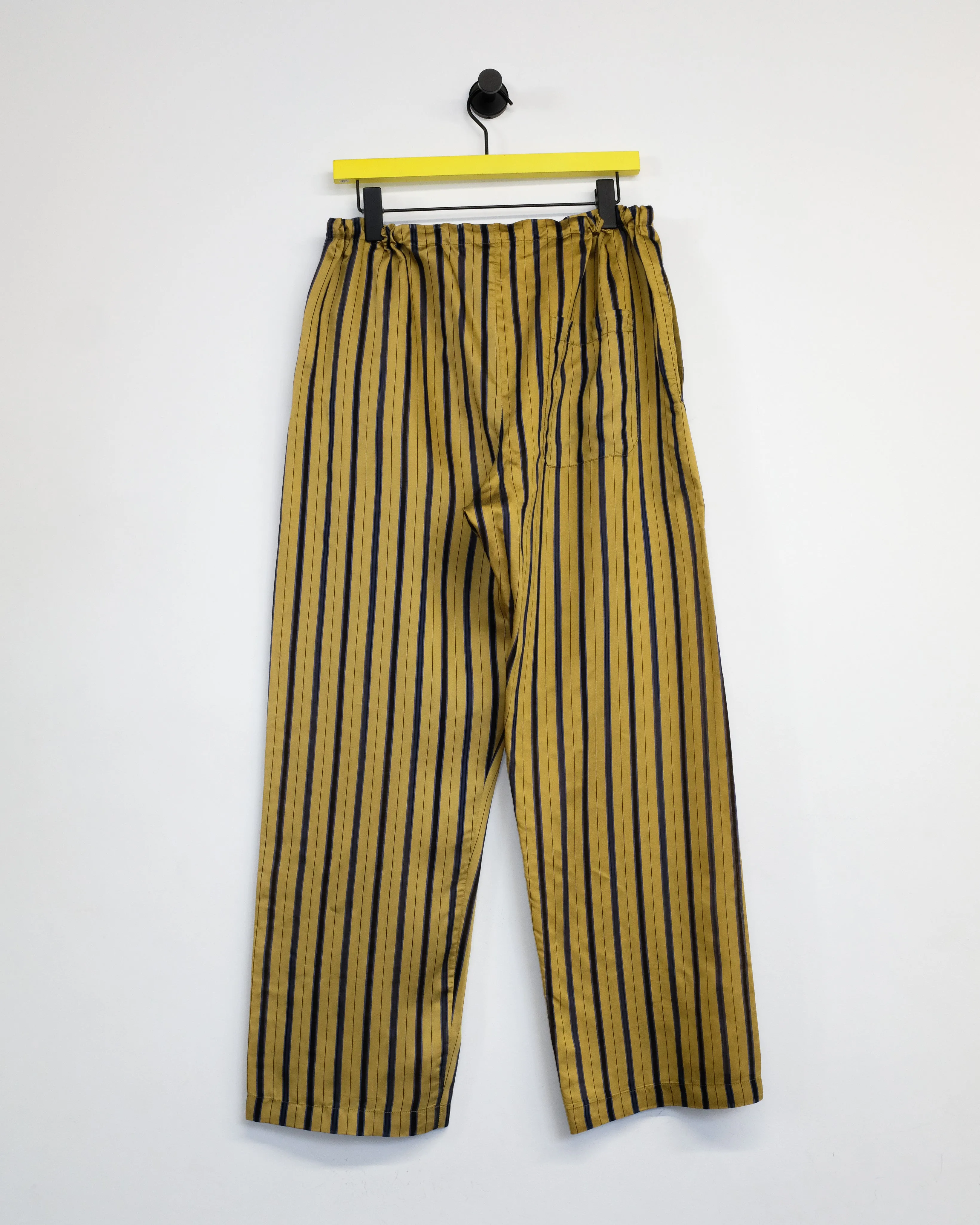 Yellow Multi Viscose & Silk Alumni Stripe Pajama Pants